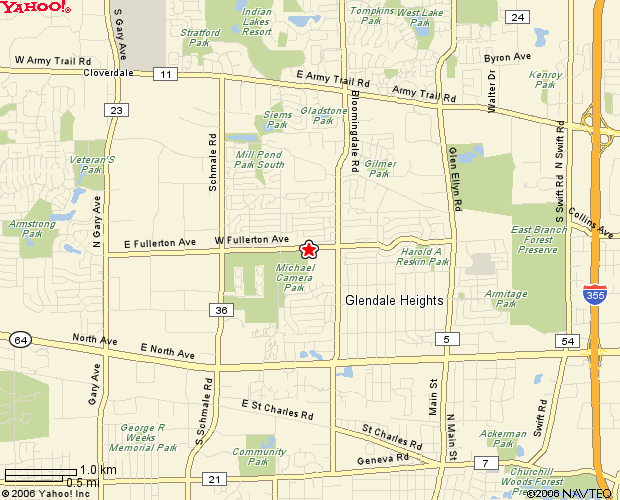 Map to Glendale Heights Camera Park